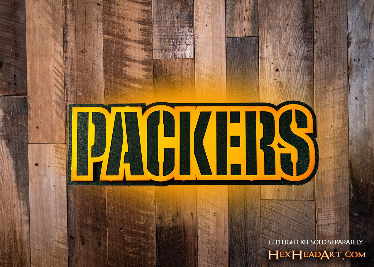 Green Bay Packers "PACKERS" 3D Vintage Metal Wall Art