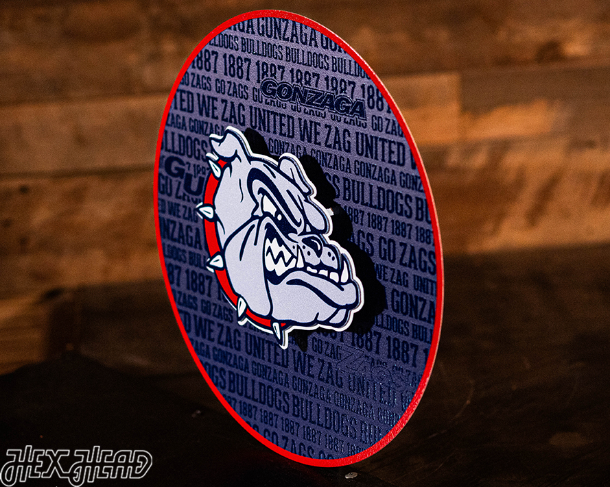 Gonzaga Bulldogs CRAFT SERIES 3D Embossed Metal Wall Art