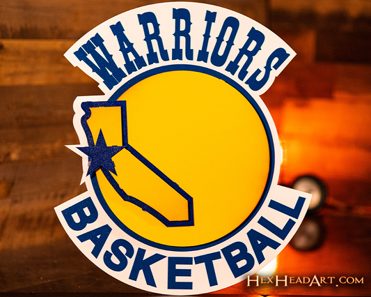 Golden State Warriors "Throwback 1971-1988" 3D Metal Wall Art