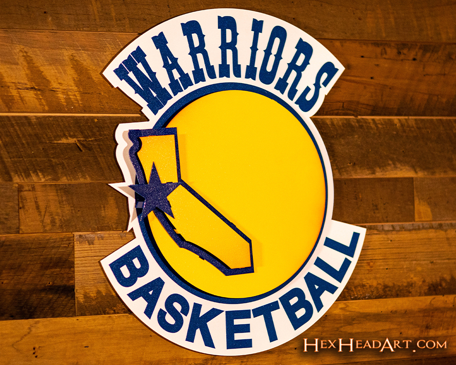 Golden State Warriors "Throwback 1971-1988" 3D Metal Wall Art