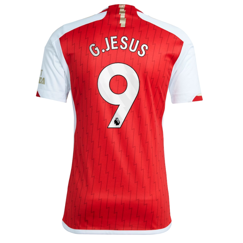 Gabriel Jesus 9 Arsenal Shirt 2023/24 Home Player Jersey - Red