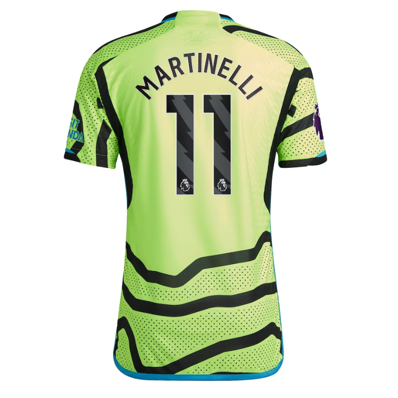 Gabriel Martinelli Arsenal 2023/24 Away Player Jersey - Yellow