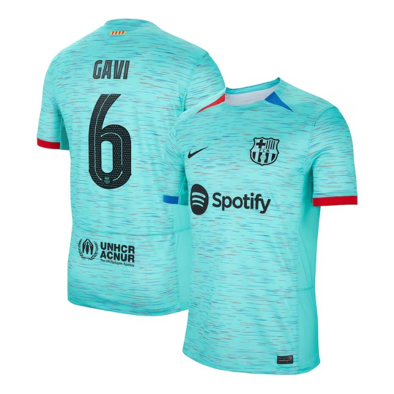 Gavi Barcelona 2023/24 Third Jersey - Aqua