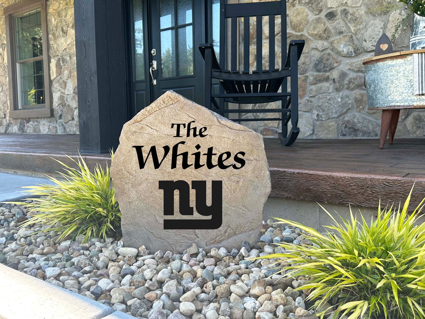 New York Giants Design-A-Stone Landscape Art Family Name