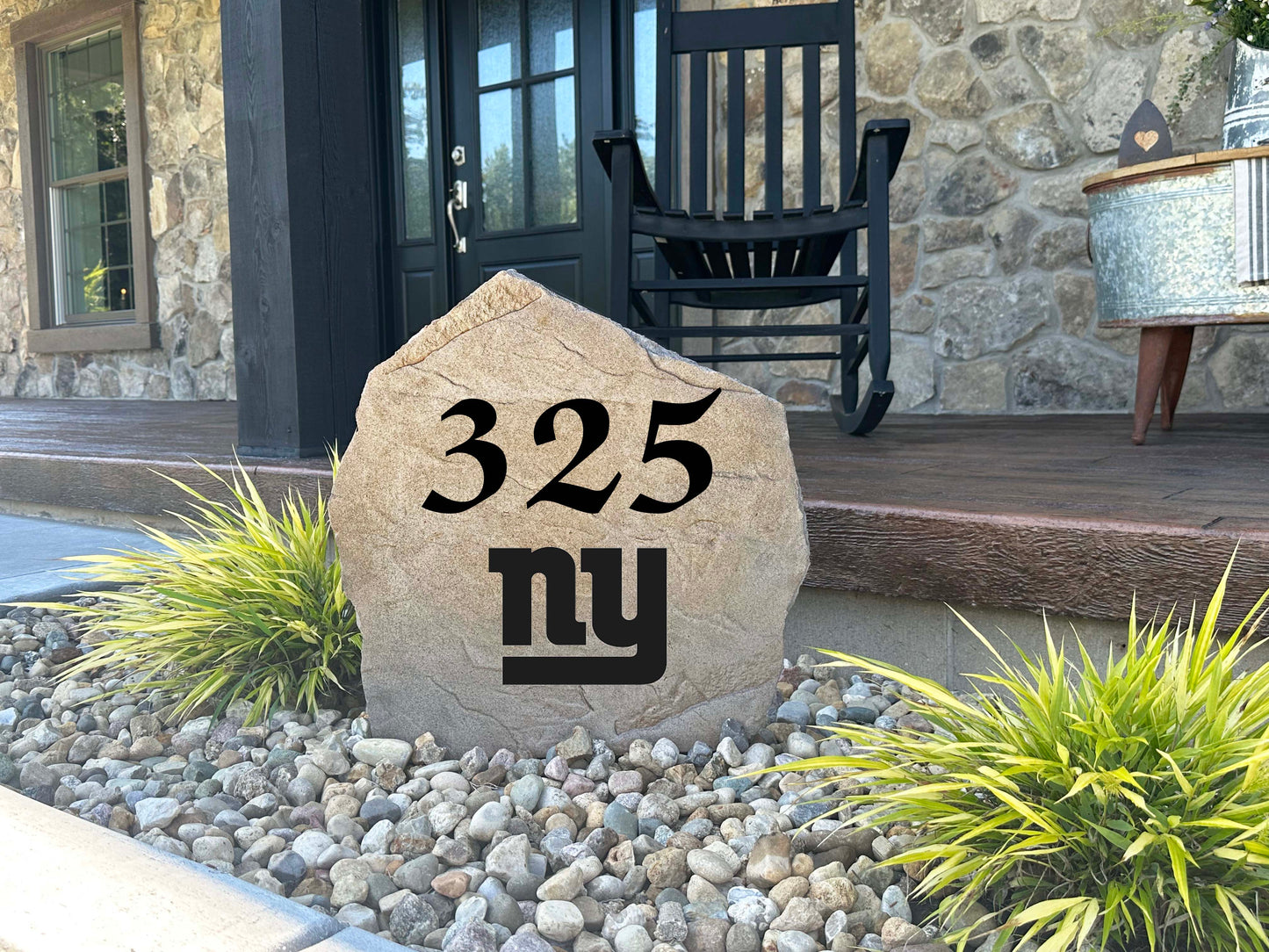 New York Giants Design-A-Stone Landscape Art Address Stone