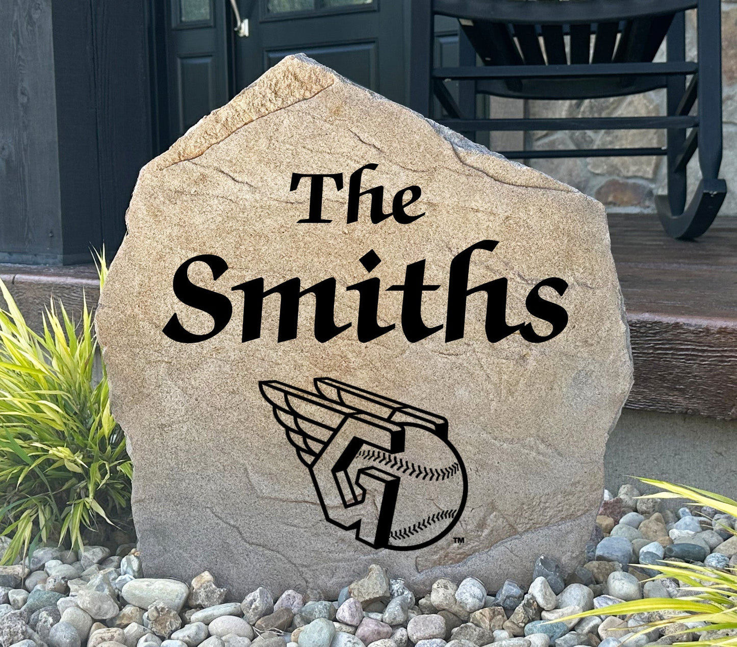 Cleveland Guardians Design-A-Stone Landscape Art Family Name