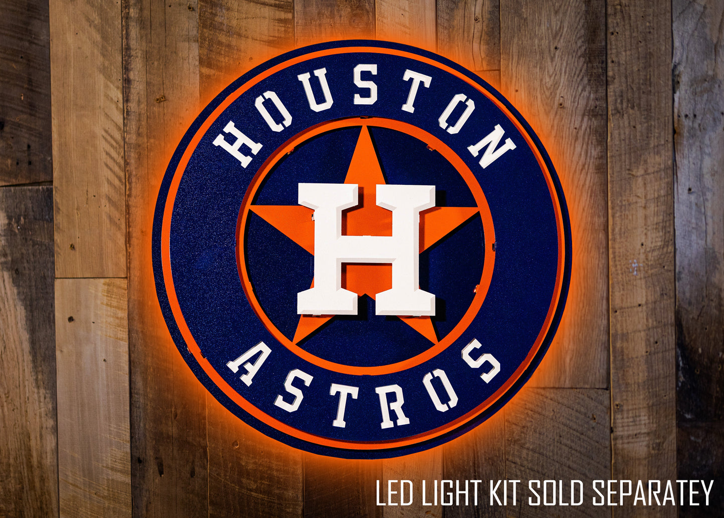 Houston Astros Crest 3D Metal Wall Art