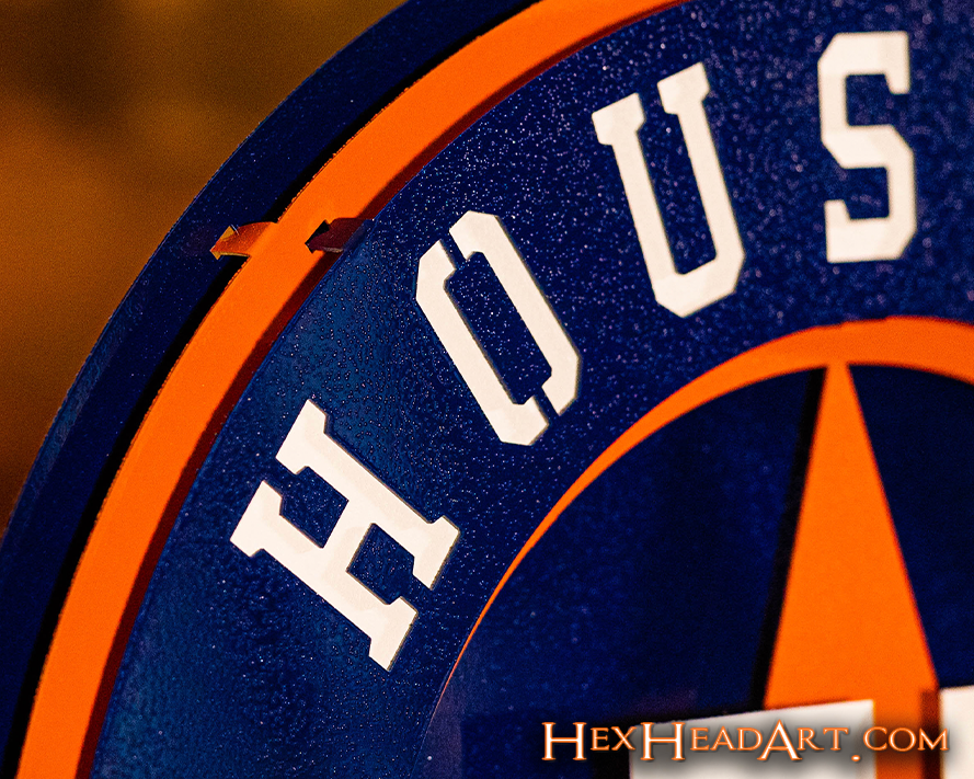 Houston Astros Crest 3D Metal Wall Art