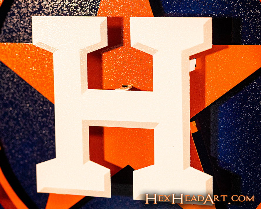 Houston Astros Crest 3D Metal Wall Art