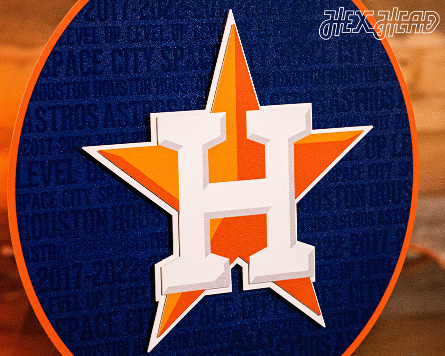 Houston Astros CRAFT SERIES 3D Embossed Metal Wall Art