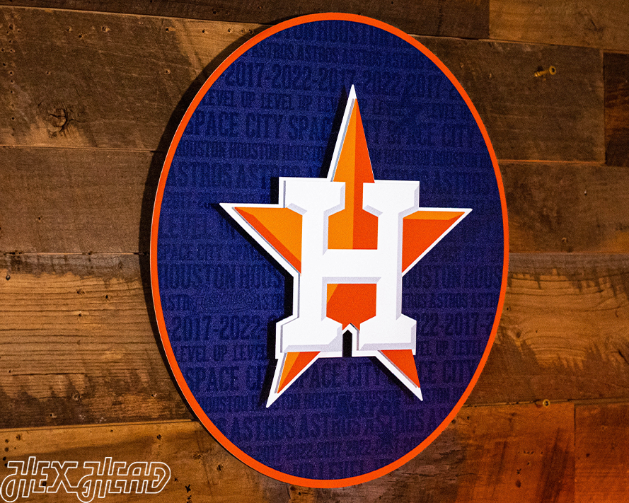 Houston Astros CRAFT SERIES 3D Embossed Metal Wall Art