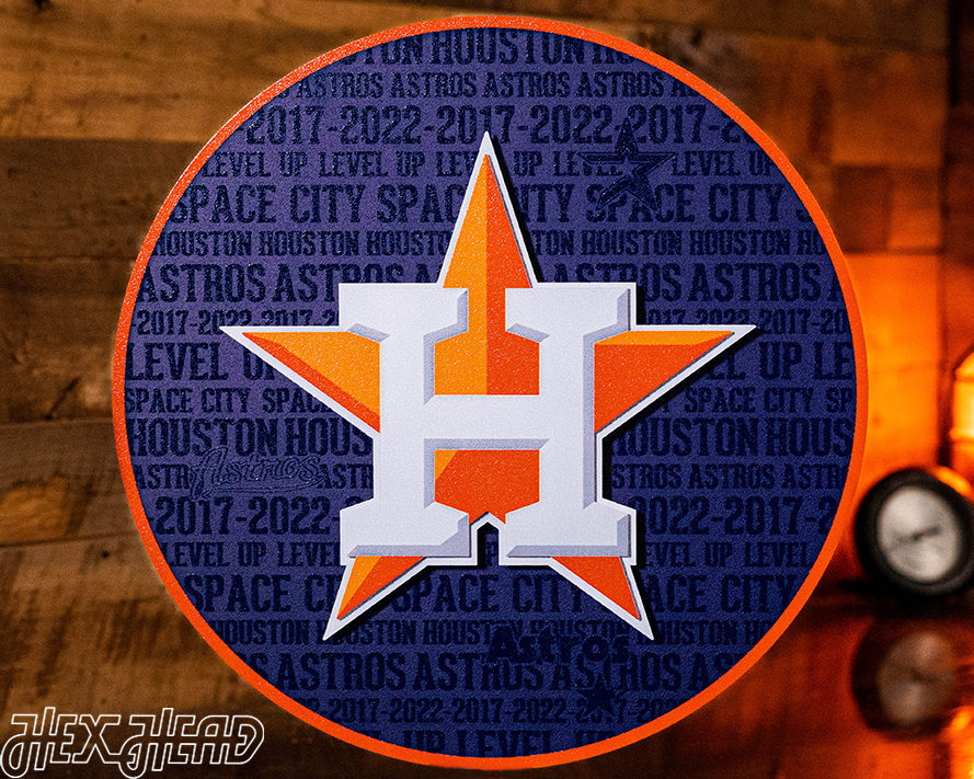 Houston Astros CRAFT SERIES 3D Embossed Metal Wall Art