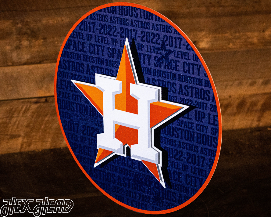 Houston Astros CRAFT SERIES 3D Embossed Metal Wall Art