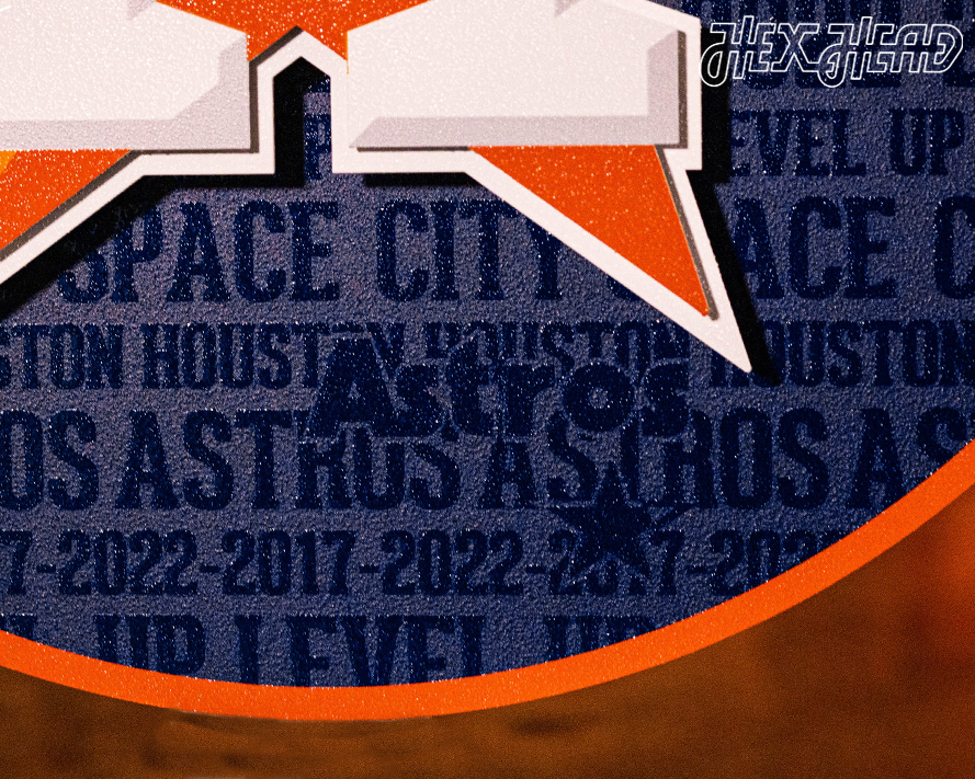 Houston Astros CRAFT SERIES 3D Embossed Metal Wall Art