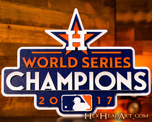 Houston Astros 2017 WORLD SERIES CHAMPIONS 3D Metal Wall Art