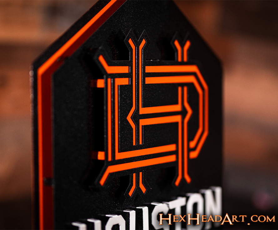 Houston Dynamo 3D Vintage Metal Wall Art