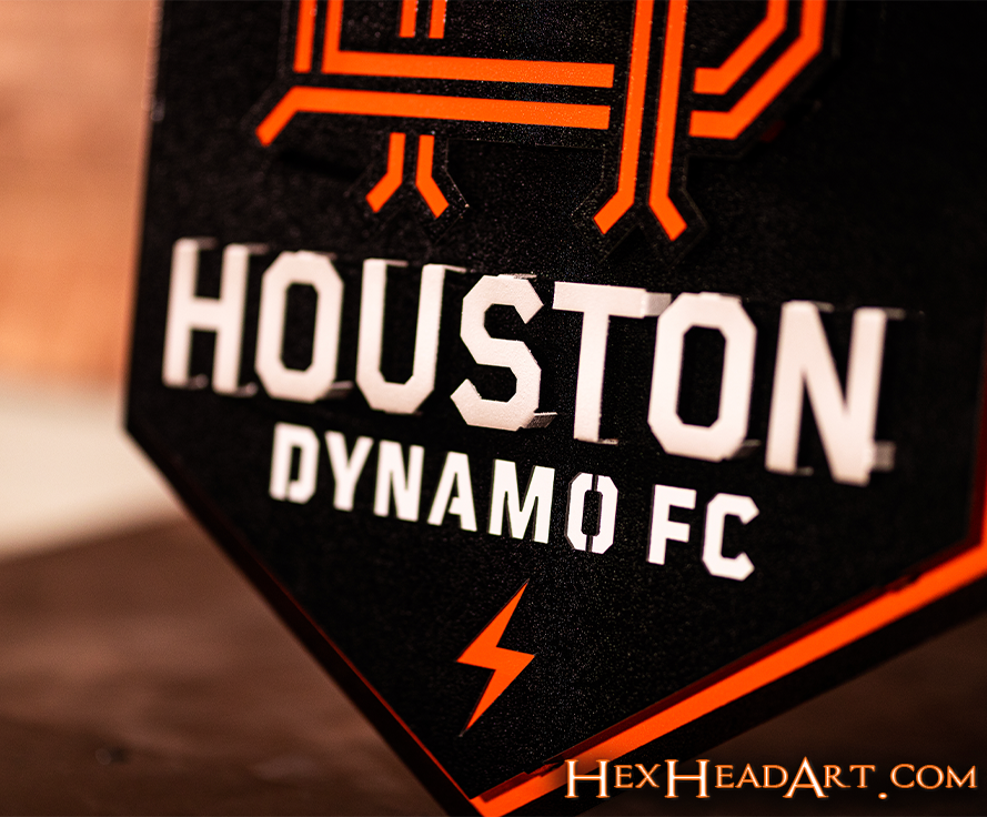 Houston Dynamo 3D Vintage Metal Wall Art