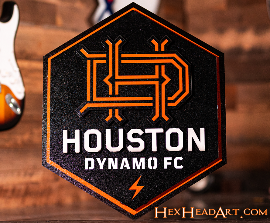 Houston Dynamo 3D Vintage Metal Wall Art