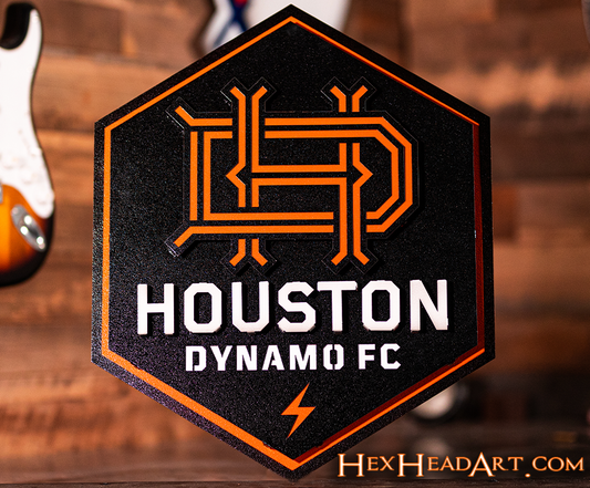 Houston Dynamo 3D Vintage Metal Wall Art