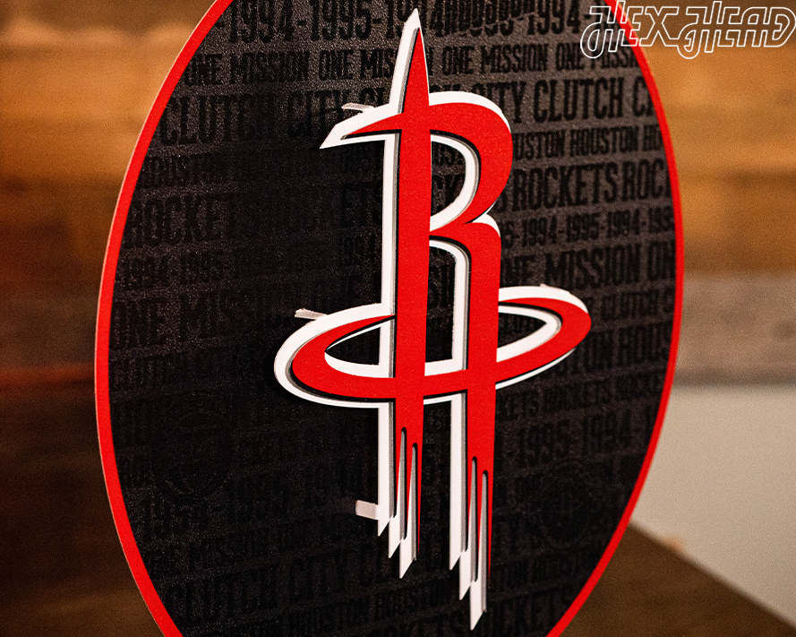 Houston Rockets CRAFT SERIES 3D Embossed Metal Wall Art