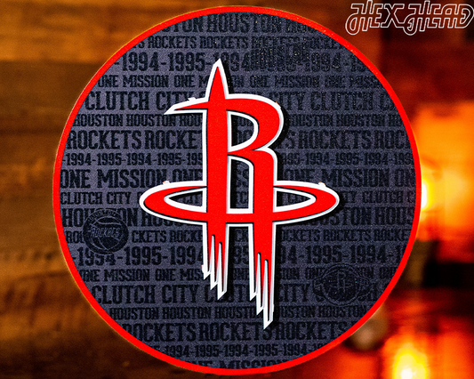 Houston Rockets CRAFT SERIES 3D Embossed Metal Wall Art