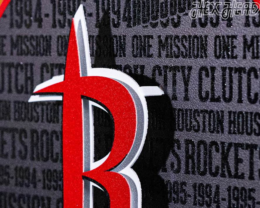 Houston Rockets CRAFT SERIES 3D Embossed Metal Wall Art