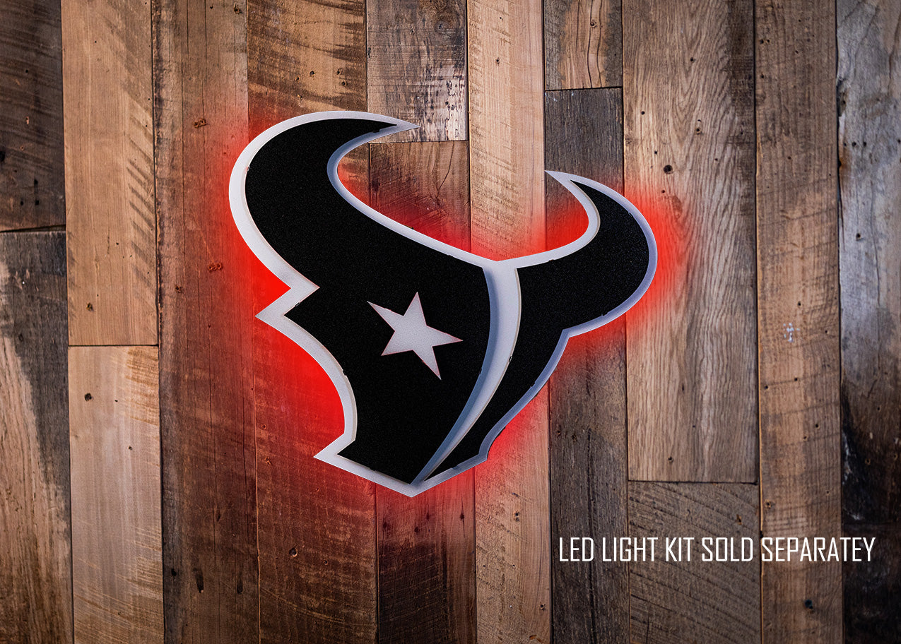 MONOCHROME - Houston Texans 3D Vintage Metal Wall Art