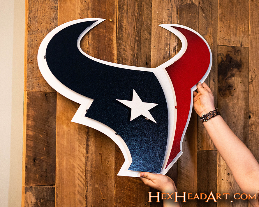 Houston Texans 3D Vintage Metal Wall Art