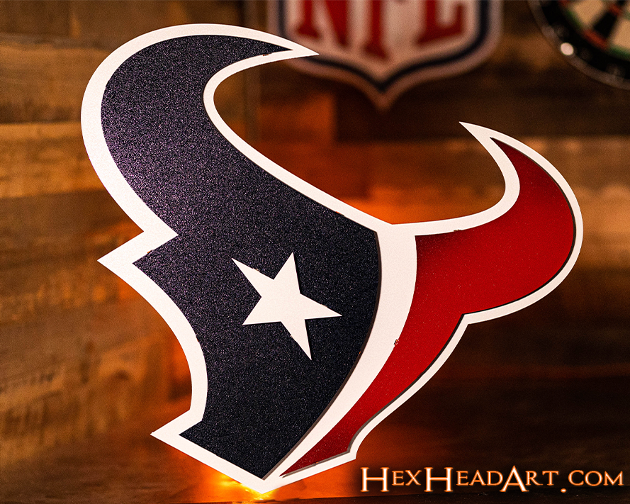 Houston Texans 3D Vintage Metal Wall Art