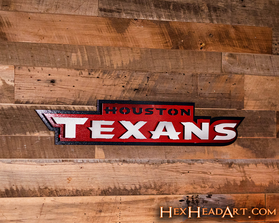 Houston Texans Namemark 3D Vintage Metal Wall Art