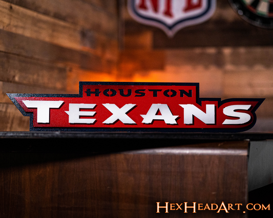 Houston Texans Namemark 3D Vintage Metal Wall Art