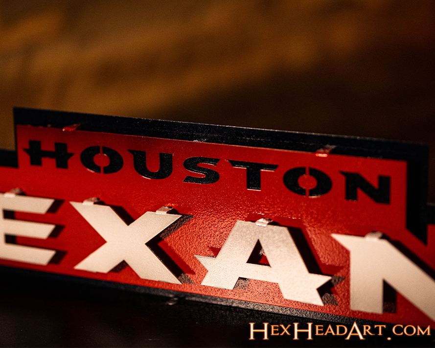 Houston Texans Namemark 3D Vintage Metal Wall Art