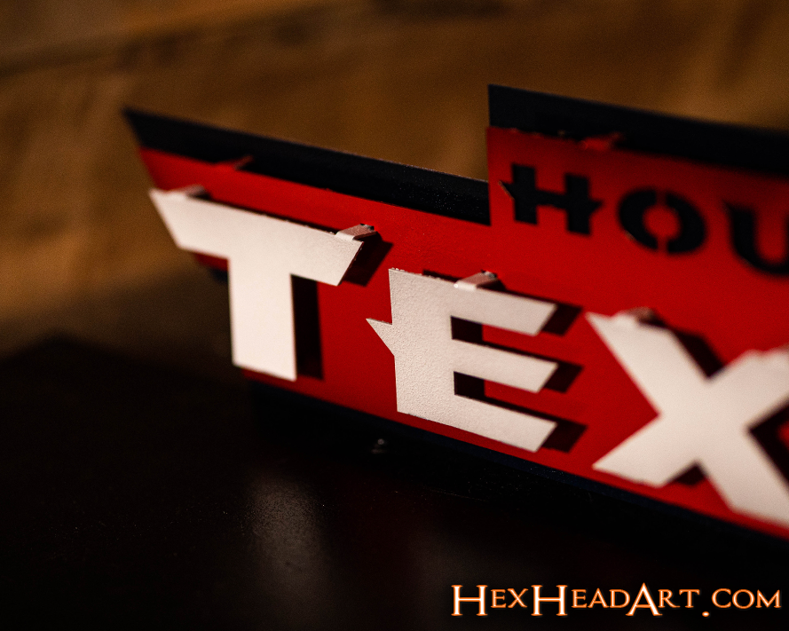 Houston Texans Namemark 3D Vintage Metal Wall Art