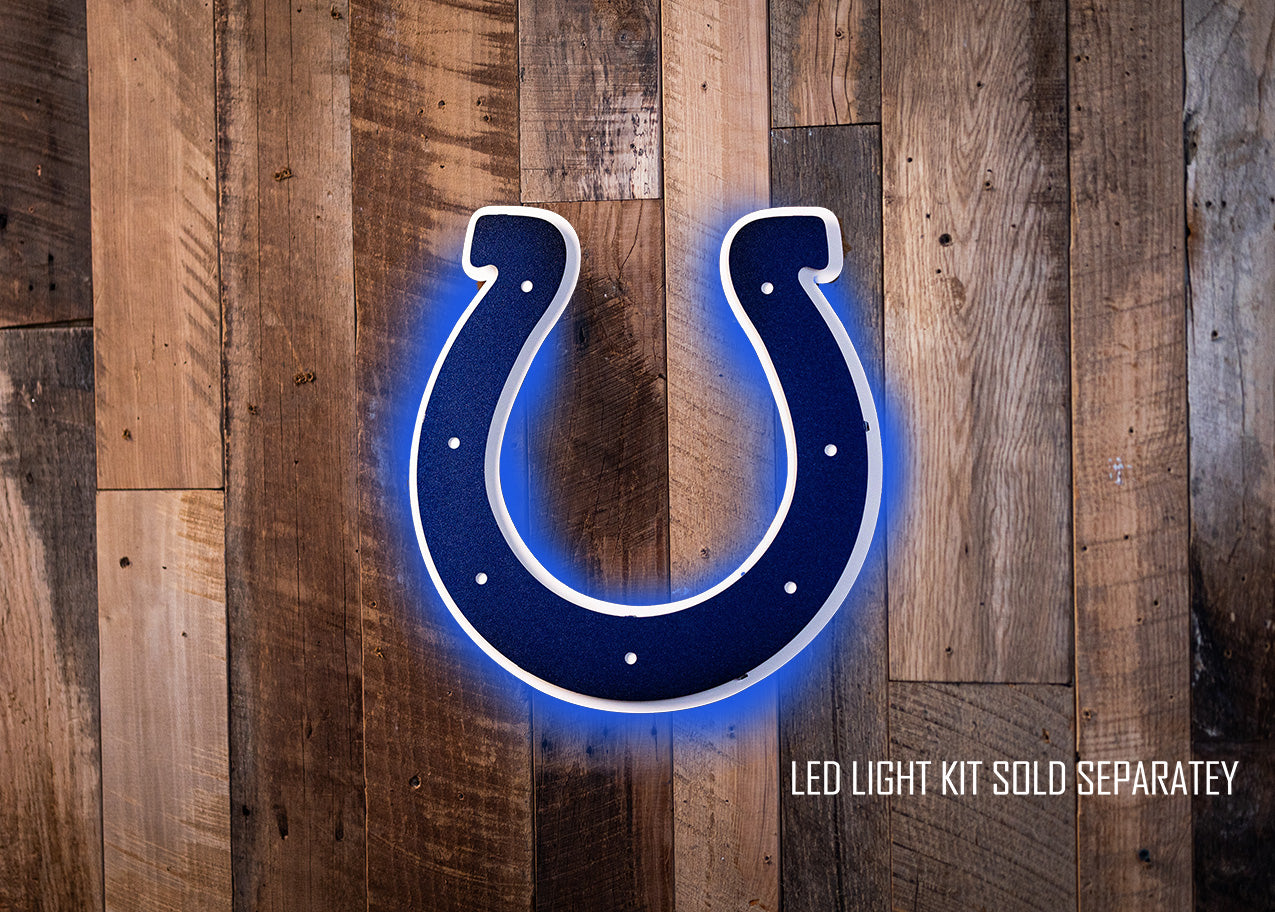 Indianapolis Colts Horseshoe 3D Vintage Metal Wall Art