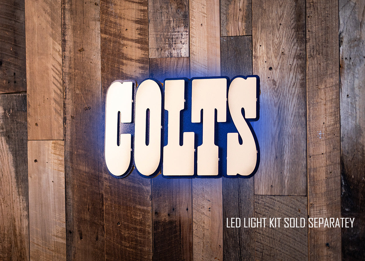 Indianapolis Colts "COLTS" 3D Vintage Metal Wall Art