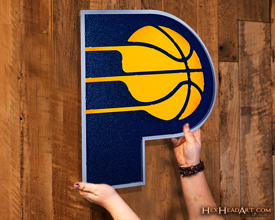 Indiana Pacers 3D Vintage Metal Wall Art