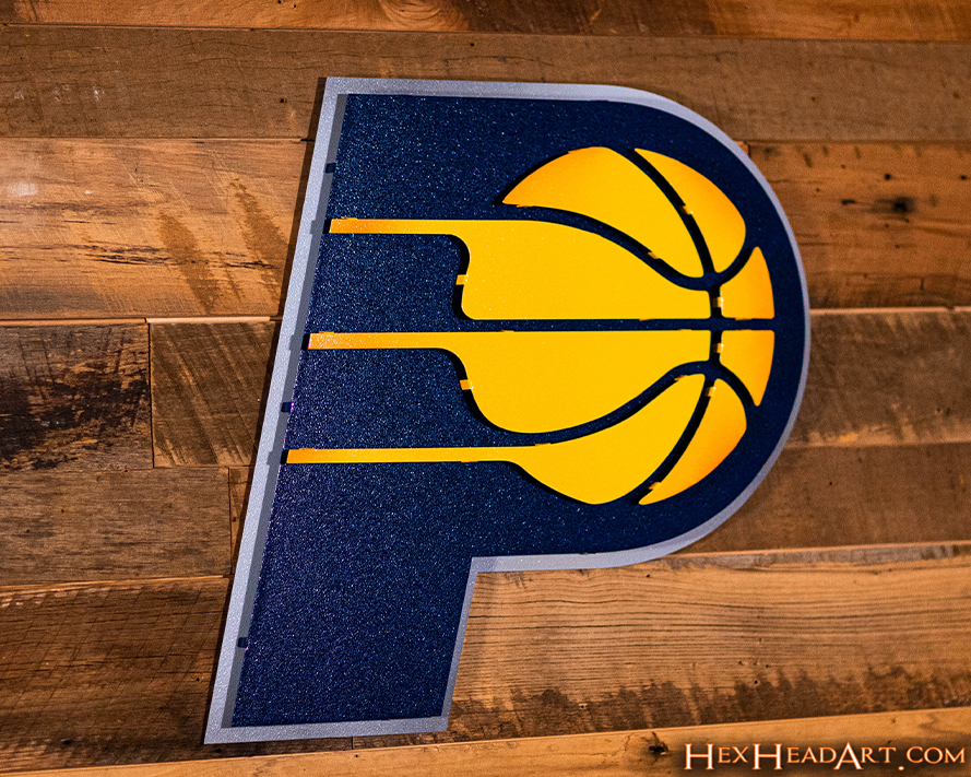 Indiana Pacers 3D Vintage Metal Wall Art