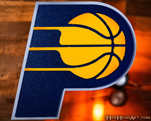 Indiana Pacers 3D Vintage Metal Wall Art