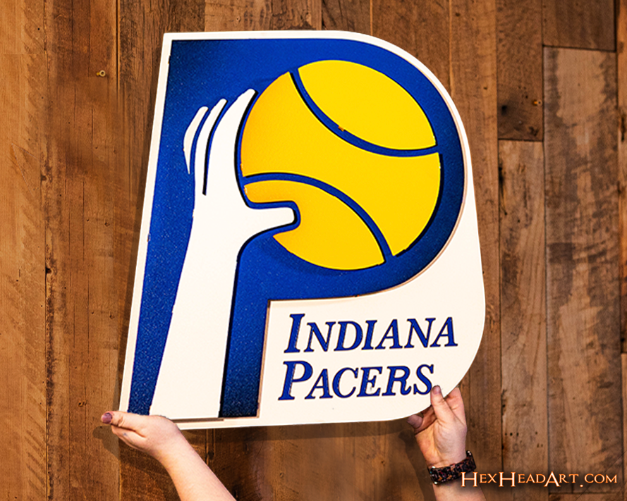 Indiana Pacers RETRO "1967-1990"  3D Vintage Metal Wall Art