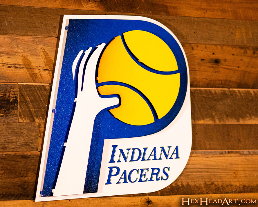 Indiana Pacers RETRO "1967-1990"  3D Vintage Metal Wall Art