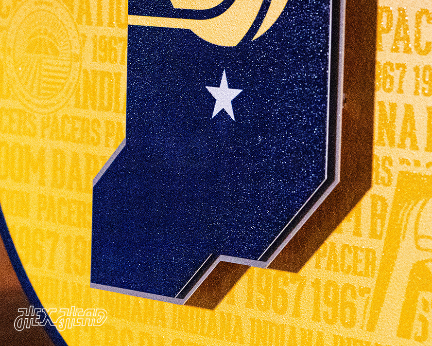 Indiana Pacers CRAFT SERIES 3D Embossed Metal Wall Art