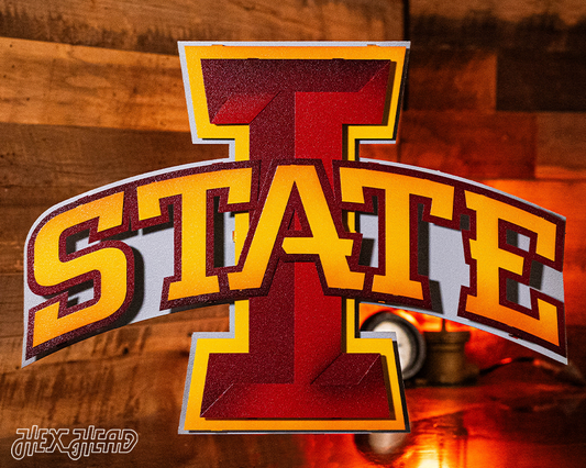 Iowa State Cyclones 3D Vintage Metal Wall Art