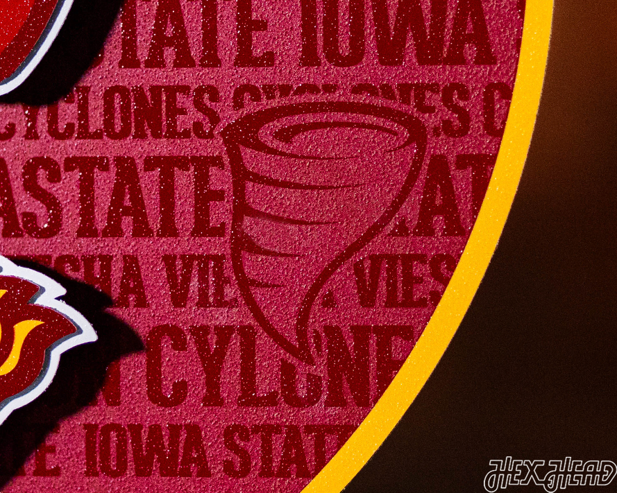 Iowa State Cyclones CRAFT SERIES 3D Embossed Metal Wall Art