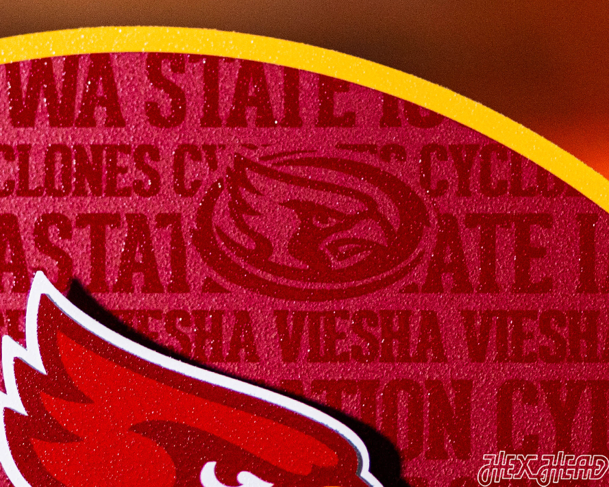 Iowa State Cyclones CRAFT SERIES 3D Embossed Metal Wall Art