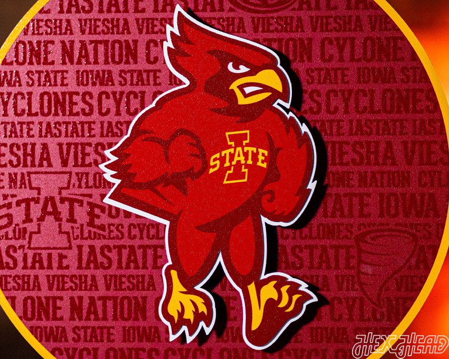 Iowa State Cyclones CRAFT SERIES 3D Embossed Metal Wall Art