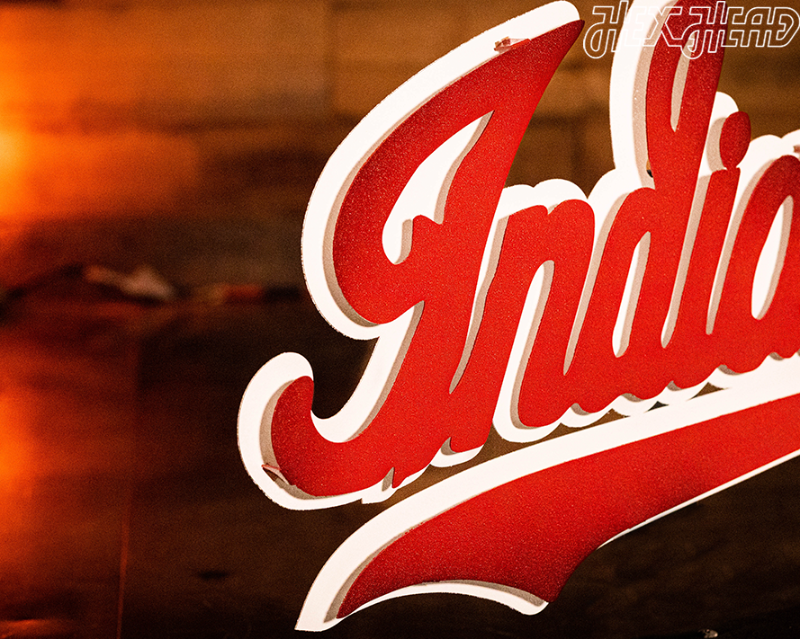 Indiana Hoosiers Classic Script 3D Vintage Metal Wall Art