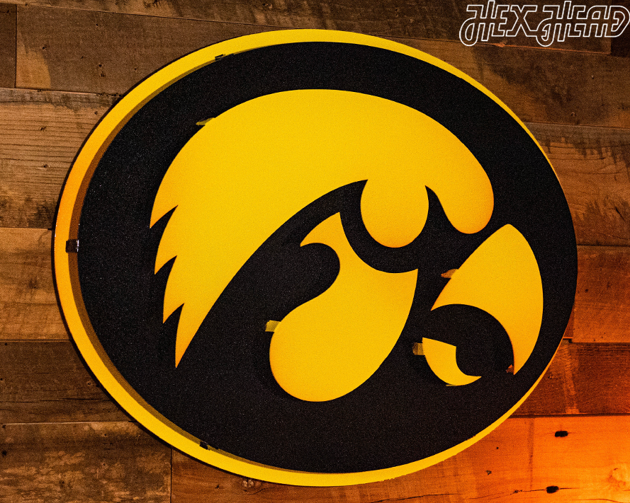 Iowa Hawkeyes Tigerhawk 3D Metal Wall Art