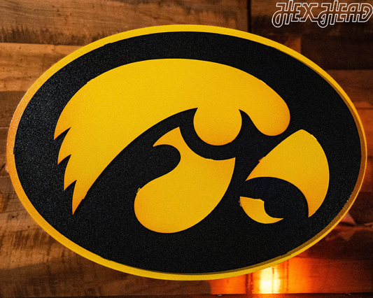 Iowa Hawkeyes Tigerhawk 3D Metal Wall Art