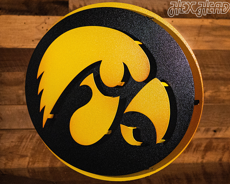 Iowa Hawkeyes Tigerhawk 3D Metal Wall Art