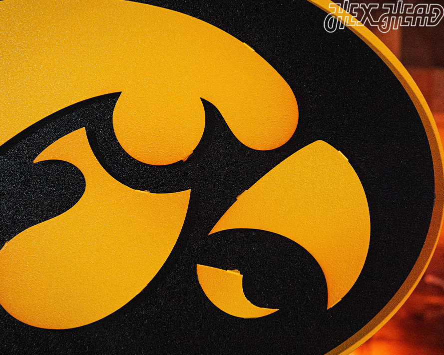 Iowa Hawkeyes Tigerhawk 3D Metal Wall Art